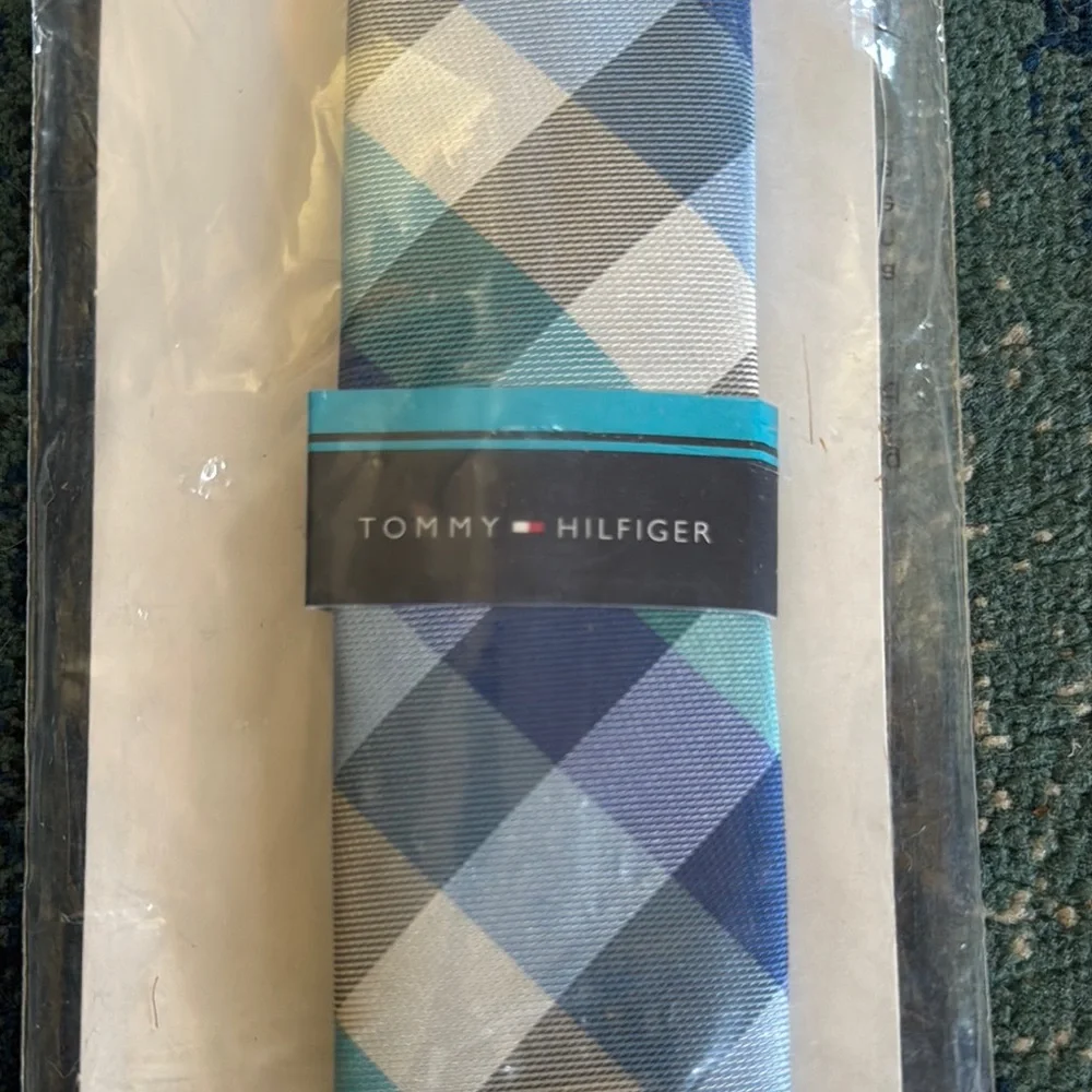 New, Kids Tommy Hilfiger Blue Plaid Tie